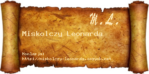 Miskolczy Leonarda névjegykártya